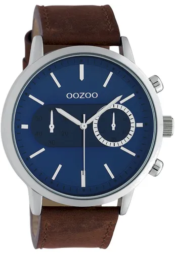 Oozoo Design Herrenuhr Ø48mm cognac/blue 10670 in braun von OOZOO