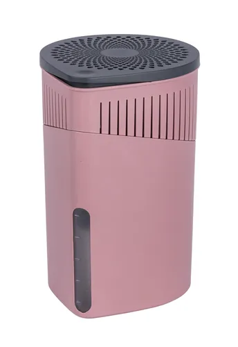 WENKO Raumentfeuchter Drop Rosa - Luftentfeuchter für große Räume bis 80 m³, ideal zur Vermeidung von Schimmel und Feuchtigkeit, stilvolles Design in Rosa.