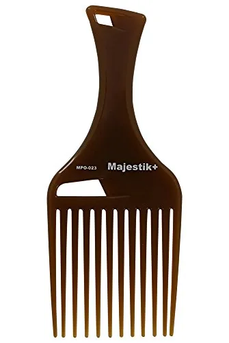 Afro Haarkamm mit Arganöl infundiert in braun von Majestik+