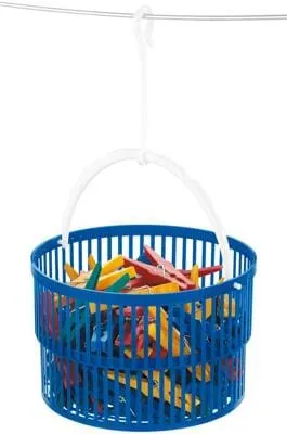 Wenko Wäscheklammernkorb, inkl. 30 Klammern, blau