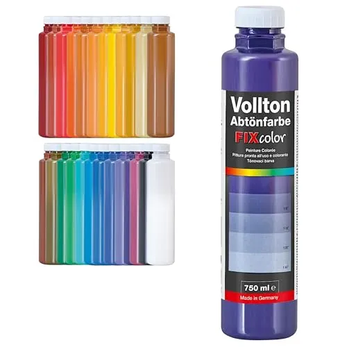decotric Decolor Bunte Wandfarbe Lila - 750 ml I Dispersionsfarbe für dekorative Anstriche und wasserbasierten Materialien I Hohe Farbkraft & Ergiebigkeit