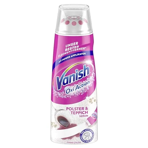 Vanish Oxi Action Polster und Teppich Serum – 1 x 195 ml – Fleckenentferner-Serum für Teppiche und Polster – Gegen Schmutz und Geruch nach Urin