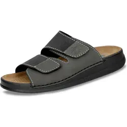 Helix Pantoletten Herren Leder Grau Größe: 42 - Schwarz - 42