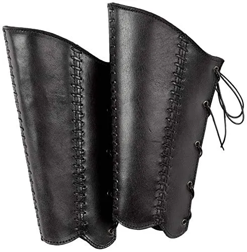 Epic Armoury IF-101032L Greaves Squire – Black – L Unisex Erwachsene