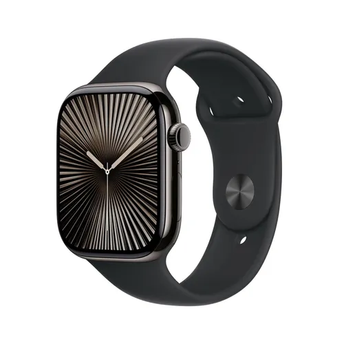 Apple Watch Series 10 (GPS + Cellular 46 mm) - Smartwatch mit Titangehäuse in Schiefer, EKG-Funktion und fortschrittlichen Gesundheitsfeatures für Fitness und Sicherheit