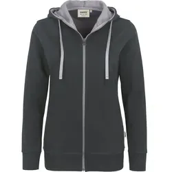 Hakro Women-Kapuzen-Jacke Bonded 255, anthrazit/silber, 3XL von HAKRO