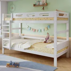 MODFU Etagenbett Kinderbett 90 x 200 mit Leiter & Absturzsicherung