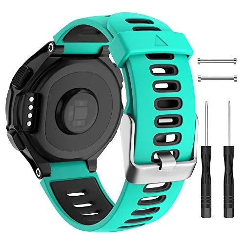 ISABAKE Armband für Garmin Forerunner 735XT/235, Soft Silikon Ersatzband für Forerunner 620 630 235Lite 220 230 Smartwatch-Zubehör
