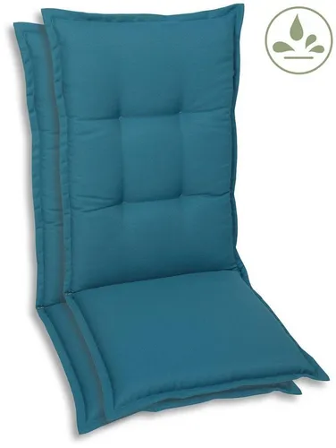 GO-DE Sesselauflage Set, 2 St., wasserabweisend blau - Auflagen & Polster: Komfortable Sesselauflagen im Set, ideal für den Außenbereich, wasserabweisend und mit einer Stärke von 70 mm für optimalen Sitzkomfort.