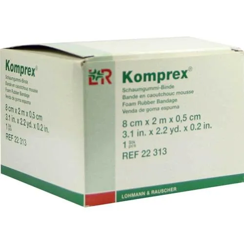 Komprex Schaumg 2mx8cm Stärke 0.5 - Effektive Kompression - Arzneimittel zur Ödembehandlung in Phlebologie und Lymphologie, atmungsaktiv und individuell zuschneidbar mit sanfter Mikro-Massagewirkung.