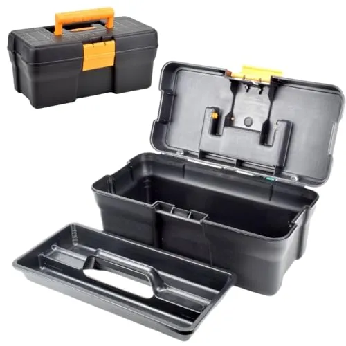 Werkzeugkoffer leer klein Werkzeugkasten Werkzeugkiste Werkzeugkästen Kunststoff Angel Box Kiste Haushalt Tool Box Set 34 x 18 x 15 cm