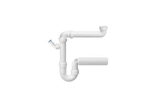 Haas Otto Siphon Haas Raumsparsiphon 1 1/2 Zoll x DN40 Siphon mit Geräteanschluß