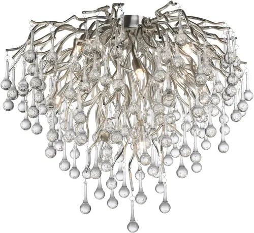 Paul Neuhaus Deckenleuchte ICICLE in silber von Paul Neuhaus