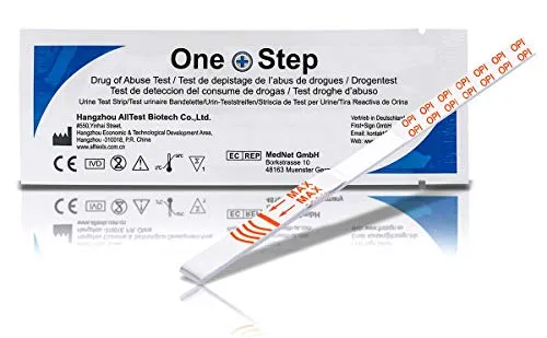One+Step Drogenschnelltest I Urintestreifen I Drogentest I Schnelltest zur Bestimmung von Opiaten 5 x
