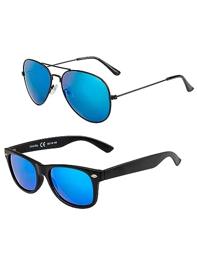 UrbanSky Sonnenbrille für Herren 2er-Pack, klassische Modelle (Weightlessness)