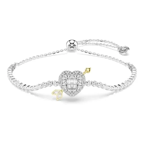 Swarovski Idyllia Armband mit Herz und Pfeil - Elegantes Armband aus der Idyllia Kollektion mit funkelnden Swarovski Zirconia. Das Design mit Herz und Pfeil ist ideal für romantische Anlässe. Verstellbar für perfekten Sitz und kombinierbar mit anderen Schmuckstücken.