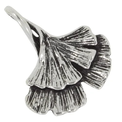 Ginkgoblatt Kettenanhänger 925 Silber Ginkgo Baum Lebens Symbol b713