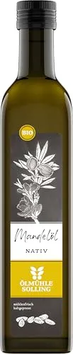 ÖLMÜHLE SOLLING - BIO Mandelöl | Schonend kaltgepresstes Öl aus süßen, ungerösteten Bio-Mandeln. Mit hohem Gehalt an einfach ungesättigten Fettsäuren. Ideal für Schonkost | Inhalt: 500 ml