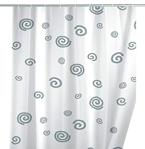 Wenko Duschvorhang Schnecke 180x200 cm in grau von WENKO