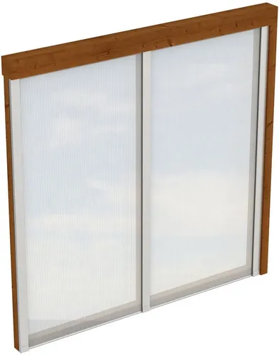 Skan Holz Seitenwand mit Polycarbonatplatten 205 x 200 cm in Nussbaum - Praktische Seitenwand aus robustem Konstruktionsvollholz mit 10 mm Polycarbonatplatten. Ideal für Terrassenüberdachungen, farblich behandelt für optimalen Schutz und sofort einsatzbereit.