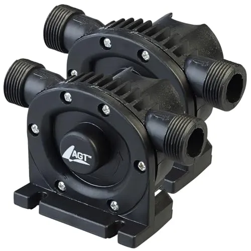 AGT Teichpumpe: 2er-Set Pumpenaufsätze für Bohrmaschinen, je 600 l/Std. Fördermenge (Wasserpumpe für Bohrmaschine, Hand Wasserpumpe, Gartenschlauch)