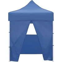 Profi Falt Pavillion 2x2m - Faltbares Gartenpavillon mit 4 Seitenwänden - Pavillons & Pergolen, ideal für Gartenpartys und Veranstaltungen, schnell auf- und abgebaut und wind- sowie wasserfest.