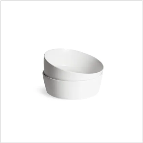 SPRINGLANE Suppenteller 2er-Set, Sweet Scandi, Weißes Geschirrservice aus New Bone Keramik, skandinavisches Design, matt