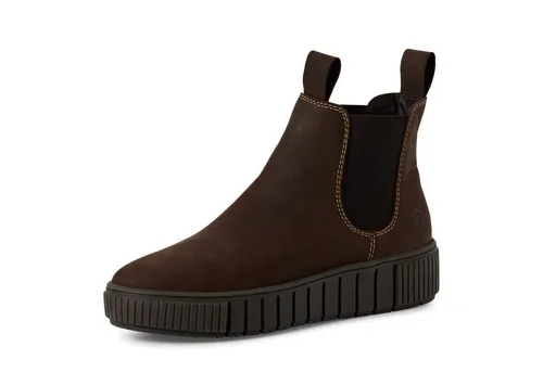 Tamaris Damen Chelsea Boots mit Comfort Lining - Elegante Stiefeletten aus hochwertigem Leder mit komfortablem Wechselfußbett. Ideal für den Alltag – stilvoll und bequem!