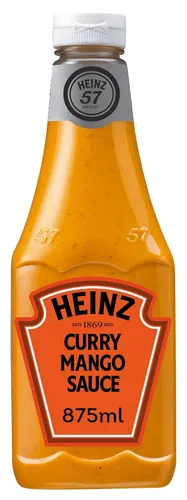 Heinz Curry Mango,Würzige Sauce mit kühlenden Mango- und Aprikosennoten 875ml