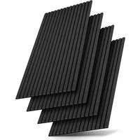Juskys Wandpaneel 60x120 cm - Schallabsorbierend - Wandpaneele in Eiche Dunkelgrau, schallabsorbierend und flammhemmend. Ideal für eine stilvolle Raumgestaltung und verbesserte Akustik in Ihrem Zuhause.