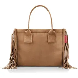 reisenthel Tasche Einkaufstasche daily shopper XS Western GN6062 - Braun - Stylische Einkaufstasche im Western-Style mit modischen Fransen. Hergestellt aus hochwertigem, wasserabweisendem Recyclingmaterial. Praktische Innentasche und gepolsterte Tragehenkel für komfortables Tragen. Ideal für Alltag und Freizeit!
