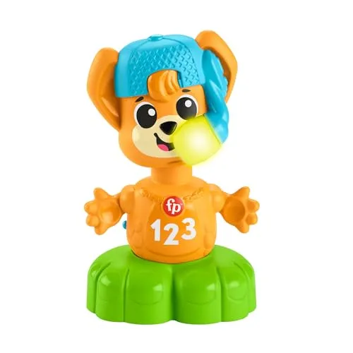 Fisher-Price Lernspielzeug für Babys und Kleinkinder, Beat Bande Spring & Sing Fuchs Bruno mit Geräuschen und Lichtern für Kinder ab 9 Monaten, deutsche Ausgabe, HYL29