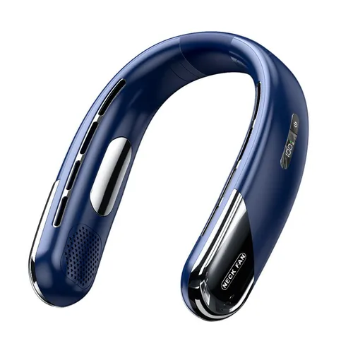 Mini USB-Ventilator Tragbarer Nackenventilator mit 5 Geschwindigkeitsstufen - Kompakter Nackenventilator mit 3000mAh Akku für bis zu 24 Stunden Kühlung. Ideal für Reisen und Sport, bietet er 360° Luftstrom und ist leise im Betrieb.