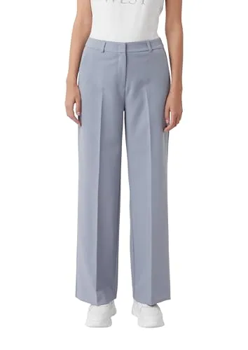 Comma Wide Leg-Hose mit Bügelfalten - Elegante Wide Leg-Hose mit Bügelfalten, ideal für formelle Anlässe. Hergestellt aus hochwertigem Material für optimalen Tragekomfort und eine perfekte Passform.