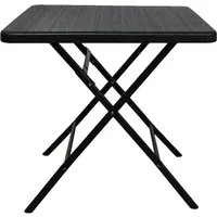 PROREGAL® Klapptisch 78x78cm für 4 Personen - Wetterfest und platzsparend - Kompakter Klapptisch für Garten, Terrasse oder Balkon. Stabil und wetterfest mit eleganter Holzoptik – ideal für jedes Outdoor-Event.