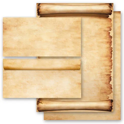 Motiv-Briefpapier-Set 20-tlg. PERGAMENT - DL (ohne Fenster)