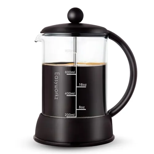 Easyworkz Eclipse 800 ml French Press Kaffeebereiter Kaffeepresse mit Borosilikatglas