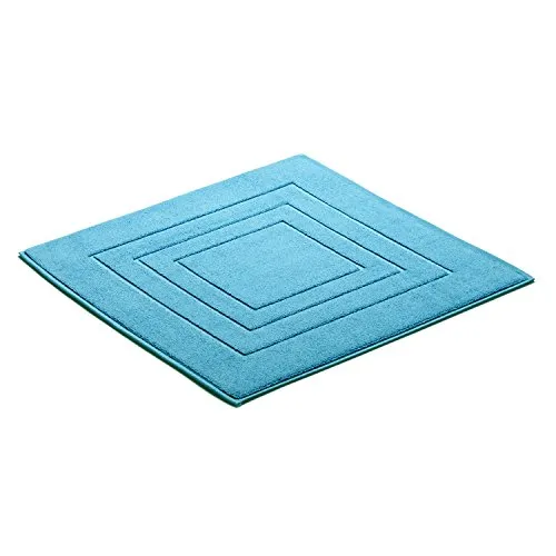 Vossen Duschmatte Feeling 60x60 cm, 100% Baumwolle - Badteppiche aus 100% Baumwolle, in stilvollem Blau, super saugfähig und pflegeleicht bei 60°C, ideal für ein komfortables Badezimmer.