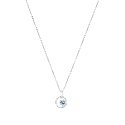 Amor Kette mit Anhänger Kreis/Herz 2036921 - Ketten mit Anhänger aus hochwertigem 925 Sterling Silber, mit strahlendem Zirkonia und praktischem Federringverschluss – ideal für jeden Anlass.