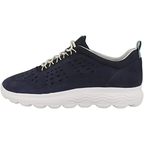 Geox Damen D SPHERICA Sneaker, Navy, 42 EU - Damen-Sneaker mit flexibler EVA-Außensohle für optimalen Komfort und perfekte Passform, ideal für den Alltag.