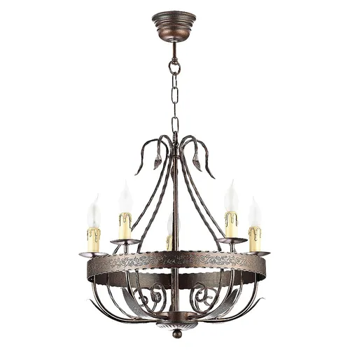 Kronleuchter Loara Luminex, dimmbar in Bronze/Altmessing