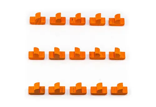 Waldfelsen Spiel – Holz-Figuren Spielfiguren Ersatz passend für Die Siedler von Catan, Spielmaterial, Verschiedene Farben