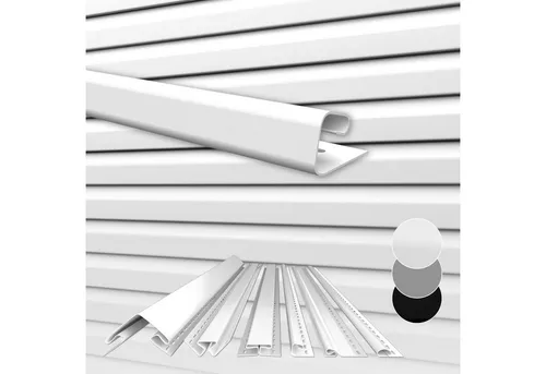 Hexim Verkleidungspaneel, (Siding Fassadenpaneele außen Fassadenverkleidung wetterfest Kunststoffpanelee PVC-U Verkleidung Außenwand Hausverkleidung UV-beständig - (J-Profil weiß)