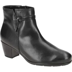 Gabor 75.522 Damen Stiefeletten - Elegante schwarze Stiefelette mit Hovercraft-Sohle - Elegante Damen Stiefeletten aus Glattleder in Schwarz. Mit atmungsaktivem Innenfutter und herausnehmbarem Fußbett für hohen Tragekomfort. Ideal für stilvolle Auftritte.
