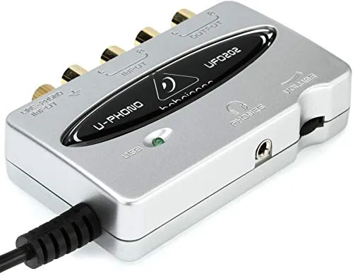 Behringer U-PHONO UFO202 Audio Interface mit integriertem Kabel