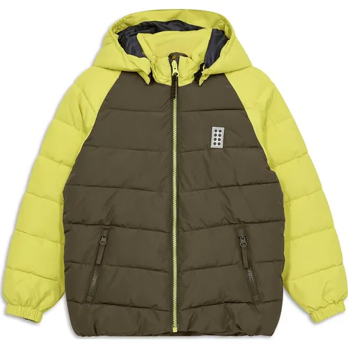 LEGO kidswear LEGO JAKKE - LWJIPE 704 DARK OLIVE (8026) 104 - Outdoor Freizeitjacke für Kinder, wattiert mit synthetischen Daunen und ausgestattet mit einem 3M Reflektor-Emblem für optimale Sichtbarkeit und Sicherheit bei Abenteuer im Freien.