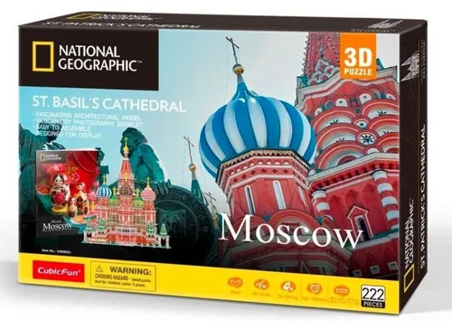 Puzzle 3D National Geographic Sobór Św. Bazyla 222 elementów Cubic 6944588209995