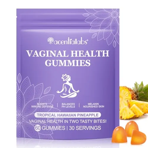 Premium Gummibärchen für Frauen zur Unterstützung des weiblichen Gleichgewichts, vaginale Probiotika, Unterstützung des Immunsystems und des pH-Gleichgewichts, Hawaiianische Ananas (1)