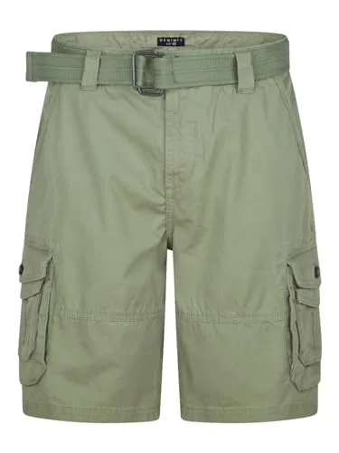 DENIMFY Cargo Shorts Herren DFUlli mit Gürtel - Herren-Shorts mit 8 praktischen Taschen und einem verstellbaren Gürtel für individuellen Tragekomfort. Ideal für Freizeit, Urlaub oder Büro.