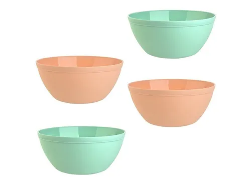 Engelland Müslischüssel Plastikschale, 900 ml, PP-Kunststoff (BPA-frei), (Vorteils-Set, 4-tlg), spülmaschinengeeignet, mikrowellengeeignet, Ø 16 cm, BPA-frei